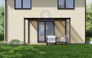 Pergola hliníková, kouřové bezpečnostní sklo 8 mm, CRSklo