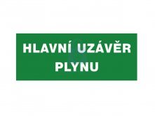 Tabulka bezpečnostní - Hlavní uzávěr plynu