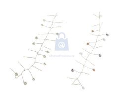 Girlanda vánoční LED, perly/kamínky, AA, vnitřní, teplá bílá, časovač, EMOS