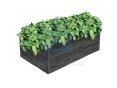 Panel betonový dřevo pro vyvýšené záhony, grafit