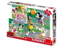 Puzzle Disney Mickey a Minnie sportovci 3x55 dílků