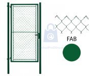 Branka jednokřídlá pro tenisové kurty, zelená, 4HR výplet, FAB, IDEAL TENIS