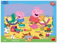 Puzzle Peppa Pig si hraje 12 dílků