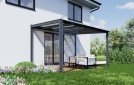 Pergola hliníková, bronzový dutinkový polykarbonát 16 mm, CRSklo