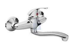 Baterie umyvadlová/dřezová vlnka, chrom, BALLETTO