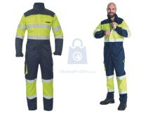 HI-VIS multinormní pracovní kombinéza STROKE FR HV CERVA s reflexními pruhy