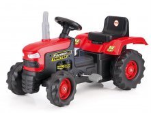 Velký šlapací traktor, červený