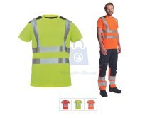 HI-VIS tričko KNOXFIELD HVPS CERVA s reflexními pruhy a kontrastním sedlem