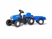 Šlapací traktor Rolly Kid s vlečkou modrý
