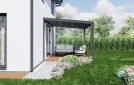 Pergola hliníková, bronzový dutinkový polykarbonát 16 mm, CRSklo