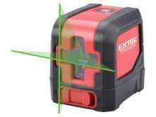 Laser zelený liniový, křížový samonivelační, EXTOL PREMIUM