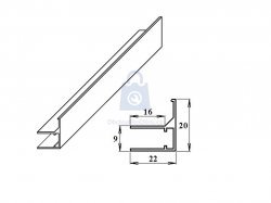 Profil U/F ukončovací/okrajový hliníkový