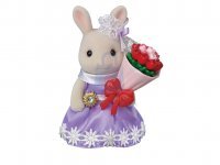 Město - králík s květinovými dary