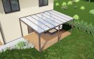 Pergola hliníková, mléčný dutinkový polykarbonát 16 mm, CRSklo