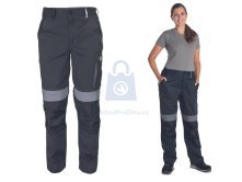 Dámské pracovní kalhoty MAX ECO STRETCH LADY CERVA s kapsami a reflexními prvky
