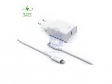 Set síťové nabíječky FIXED s USB-C výstupem a USB-C/Lightning kabelu