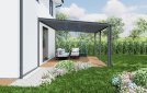 Pergola hliníková, mléčný dutinkový polykarbonát 16 mm, CRSklo