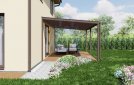 Pergola hliníková, kouřové bezpečnostní sklo 8 mm, CRSklo