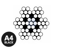 Lanko černý nerez, DIN 3055, A4 Black