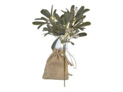 Girlanda vánoční LED větvička jmelí, AA, vnitřní, teplá bílá, časovač, EMOS