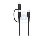 Kabel FIXED s konektory USB-C/USB-C a Lightning adaptérem, MFi, PD 60W