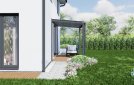 Pergola hliníková, mléčné bezpečnostní sklo 8 mm, CRSklo