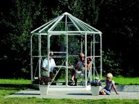 Pavilon zahradní HERA, bezpečnostní sklo 3 mm, konstrukce elox hliník