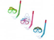 Šnorchlovací set LIL ANIMAL - brýle a šnorchl - mix 3 barvy (růžová, modrá, zelená)