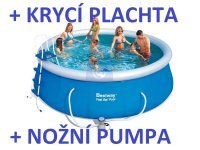 Bazén rodinný 457 x 122 cm + krycí plachta, nožní pumpa