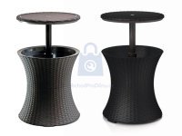 Rozkládací stoleček s úložným prostorem Cool Bar Rattan, Keter