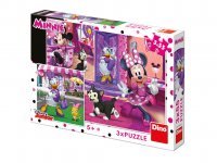 Puzzle Disney Den s Minnie 3x55 dílků