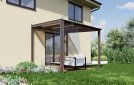 Pergola hliníková, bronzový dutinkový polykarbonát 16 mm, CRSklo