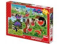 Puzzle Krteček a paraplíčko 3x55 dílků