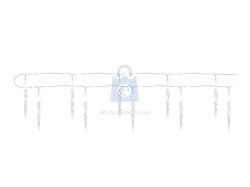 Girlanda vánoční LED, 10x rampouch, AA, vnitřní, studená bílá, časovač, EMOS