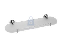 Polička skleněná, chrom, FRESHHH