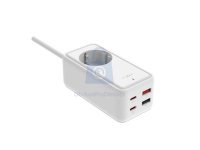 Síťový prodlužovací adaptér FIXED Charging Strip s 2x USB-C a 2x USB, GaN III, PD 65W