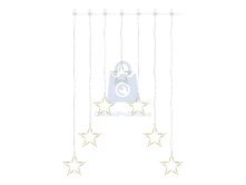 Závěs vánoční LED, 7 hvězd, vnitřní, teplá bílá, EMOS