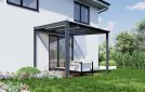 Pergola hliníková, bronzový dutinkový polykarbonát 16 mm, CRSklo