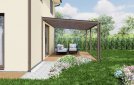 Pergola hliníková, mléčný dutinkový polykarbonát 16 mm, CRSklo