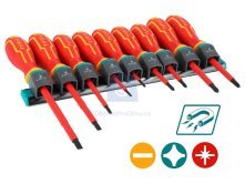Šroubováky industrial elektrikářské 1000V, VDE, sada 9 ks, TOTAL