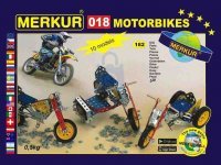 Merkur stavebnice - 018 Motocykly, 182 dílů, 10 modelů