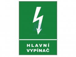 Tabulka bezpečnostní - Hlavní vypínač