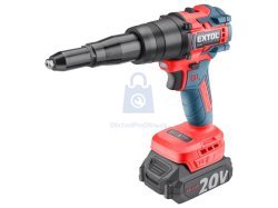 Pistole nýtovací BRUSHLESS aku, SHARE20V, EXTOL PREMIUM
