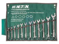 Sada očkoplochých klíčů vyhnutých 12 dílů, 8-22 mm, HONIDRIVER