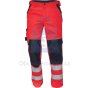 Kalhoty pracovní do pasu KNOXFIELD HV FL290, CERVA