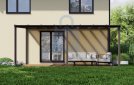 Pergola hliníková, bronzový dutinkový polykarbonát 16 mm, CRSklo