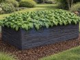 Záhon vyvýšený betonový kámen, grafit