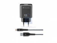 Set USB nabíječky a odolného Lightning kabelu Cellularline Tetra Force 12W, MFI certifikace