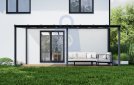 Pergola hliníková, mléčné bezpečnostní sklo 8 mm, CRSklo