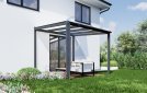 Pergola hliníková, mléčné bezpečnostní sklo 8 mm, CRSklo
